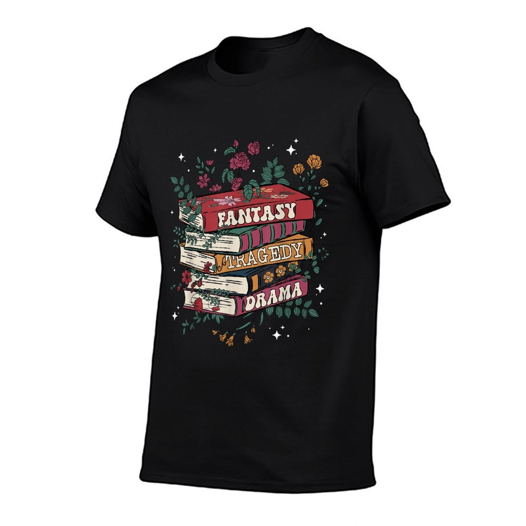 Retro Floral Subtle Book Fantasy Drama Tragedy  Affordable Price T-Shirt