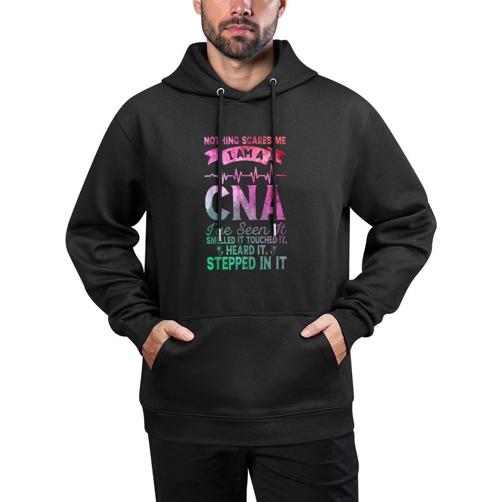 Nothing Scares Me CNA Nurse Job Lover Funny CNA Pilling-Resistant Hoodie