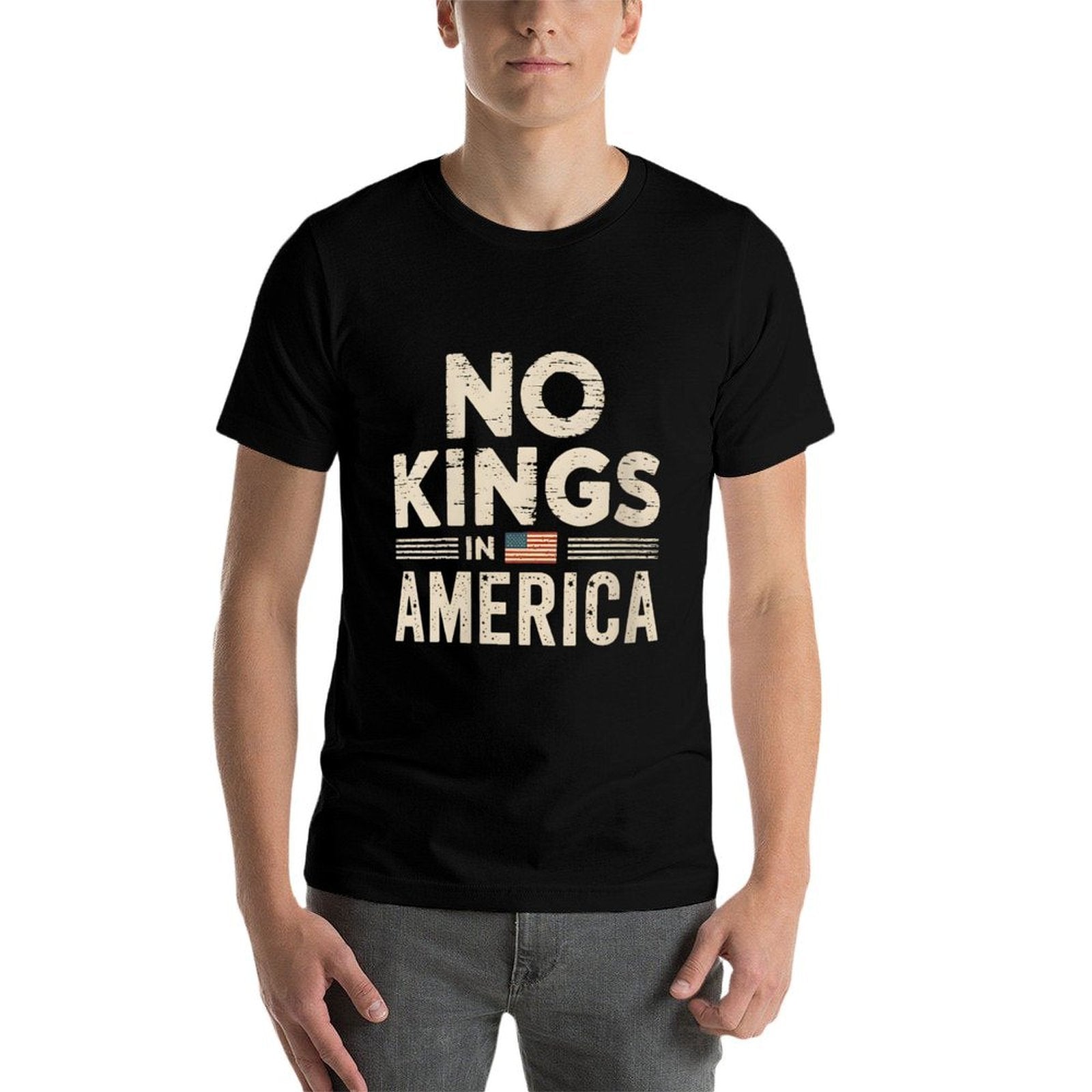Womens No Kings In America  Stretchy T-Shirt