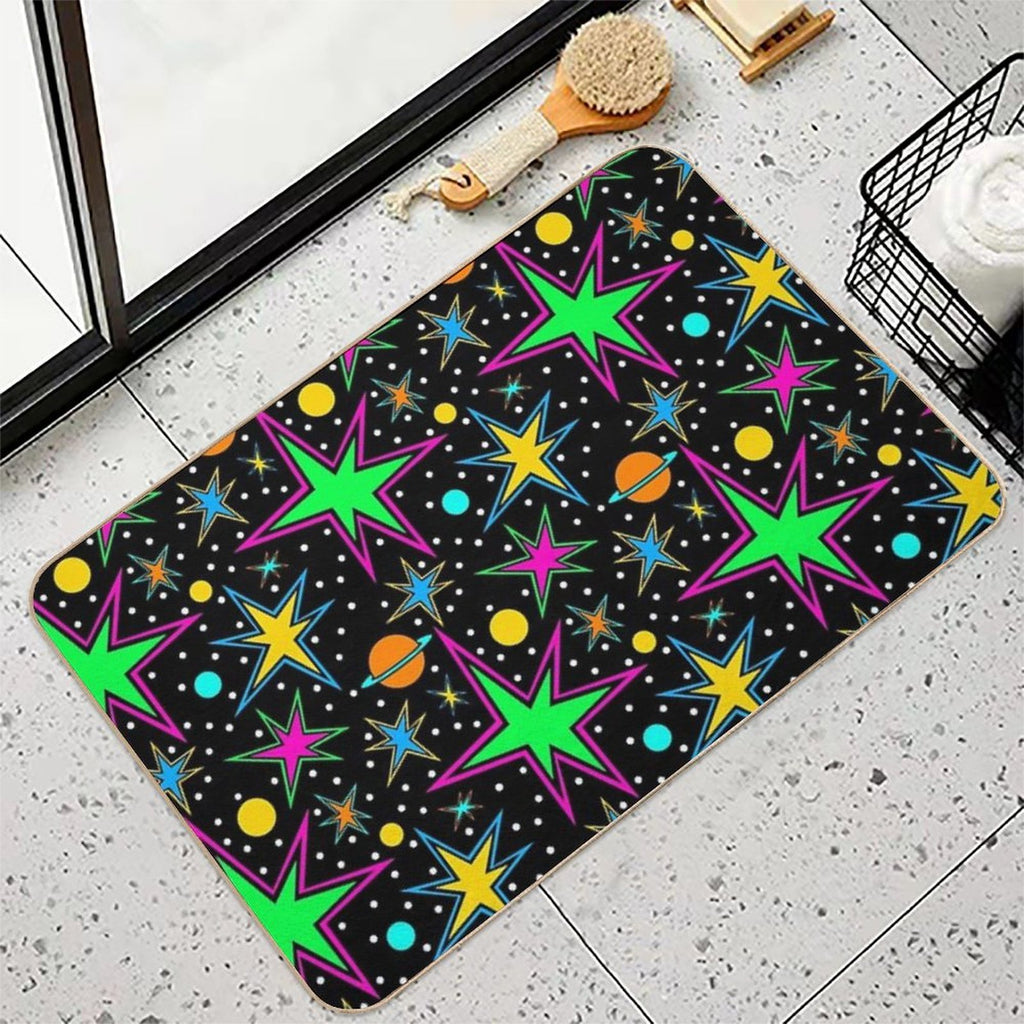 Super Nova Arcade Carpet Pattern  Multi-Purpose Bath Mat