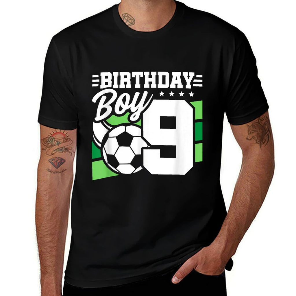 Soccer Birthday Party - 9 Year Old Boy - 9th Birthday  Stretchy T-Shirt