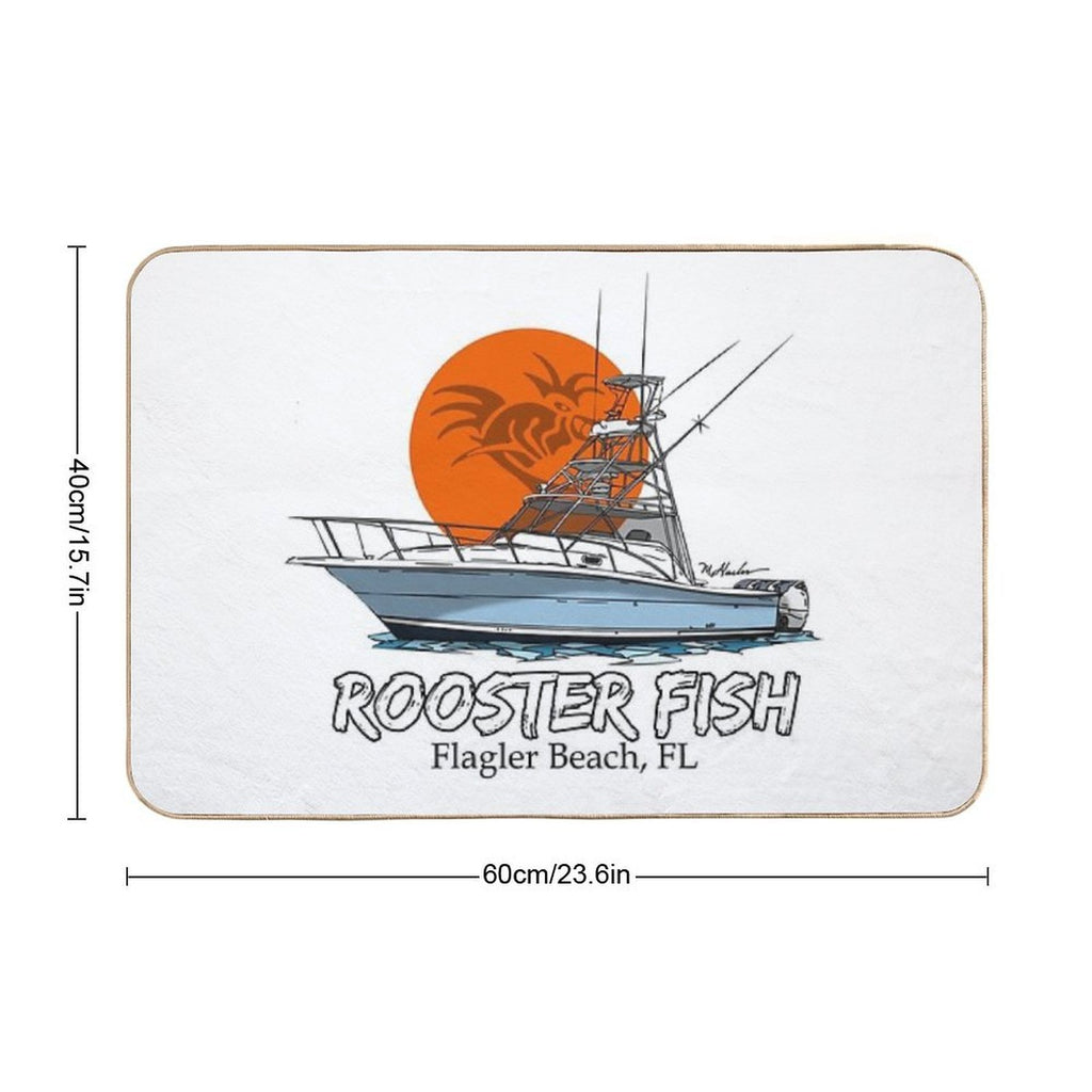 Rooster Fish Flagler Beach, Florida  Versatile Bath Mat