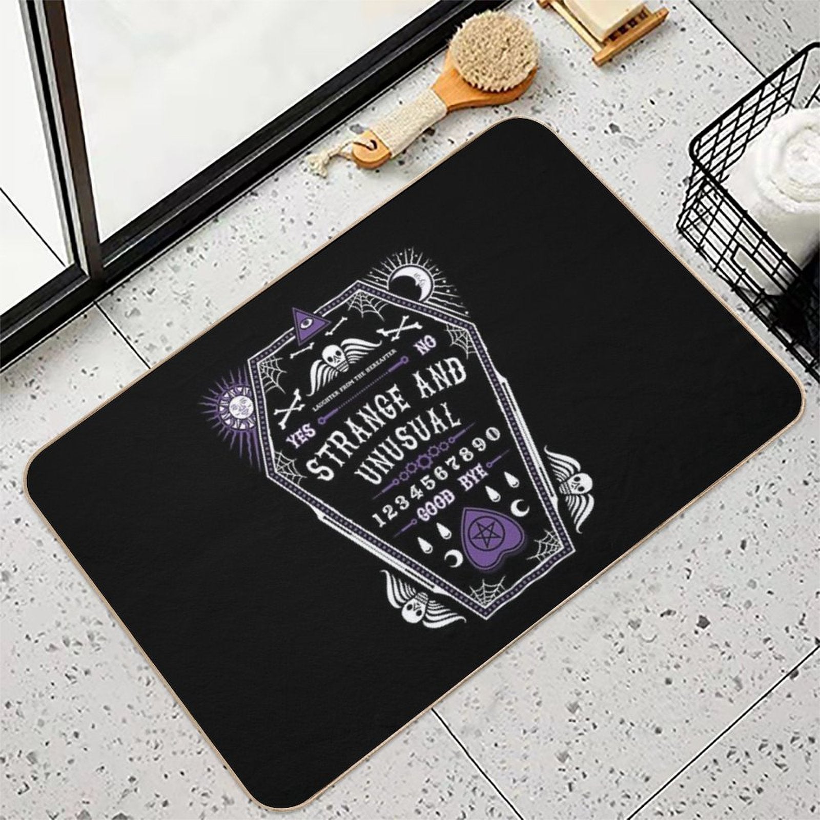 Strange And Unusual - Creepy Cute Goth - Occult  Toxin-Free Bath Mat