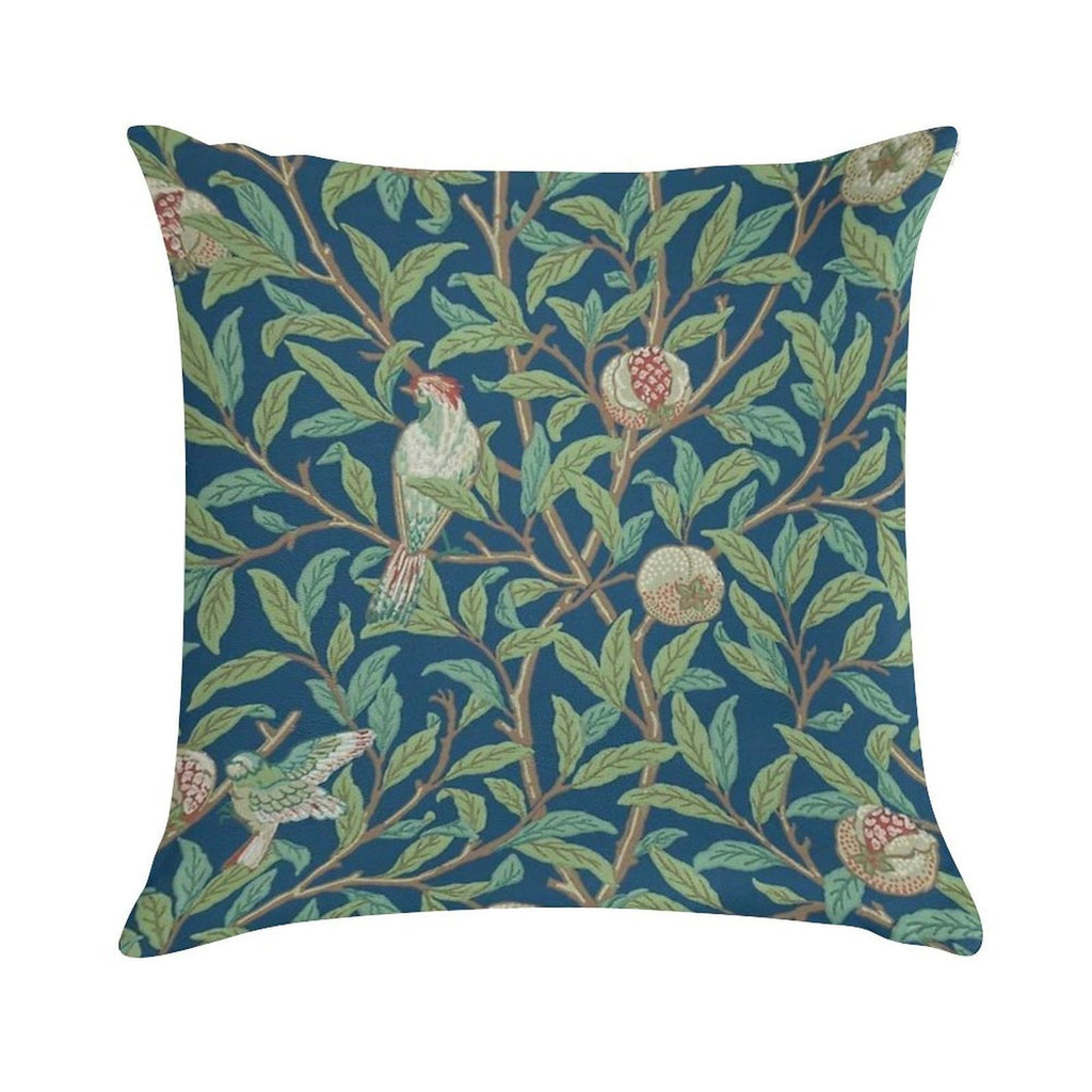 William Morris Pomegranate Fruit And Bird,No,01. Soft Multiple Sizes Throw Pillow
