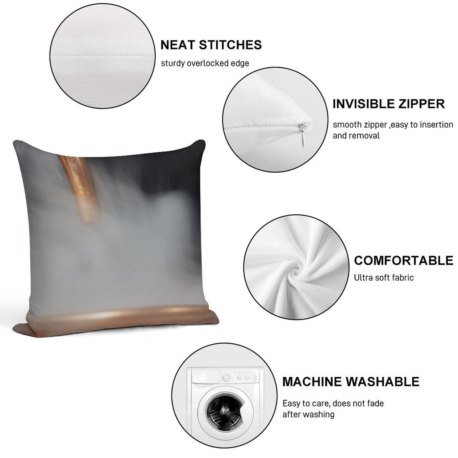 Copper Pipe with Steam Soft Multiple Sizes Throw Pillow
