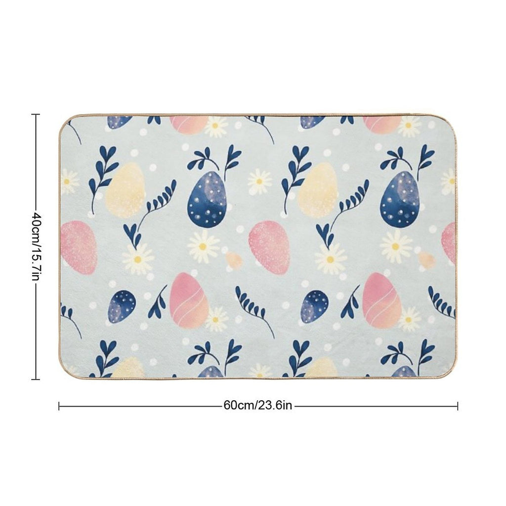 Easter Eggs And Flowers  Odorless Bath Mat