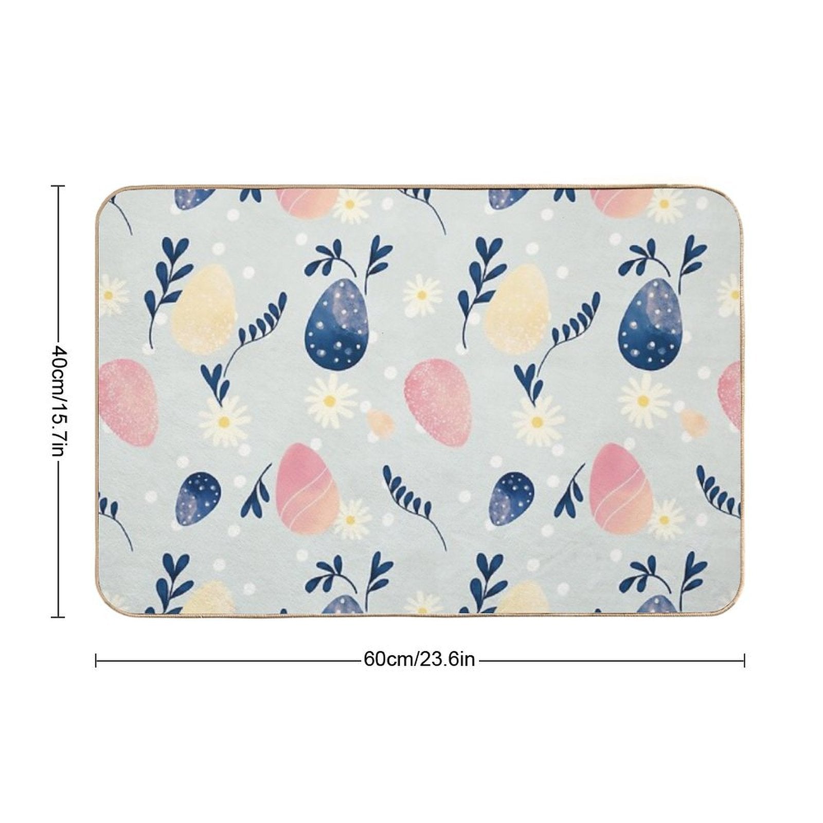 Easter Eggs And Flowers  Odorless Bath Mat
