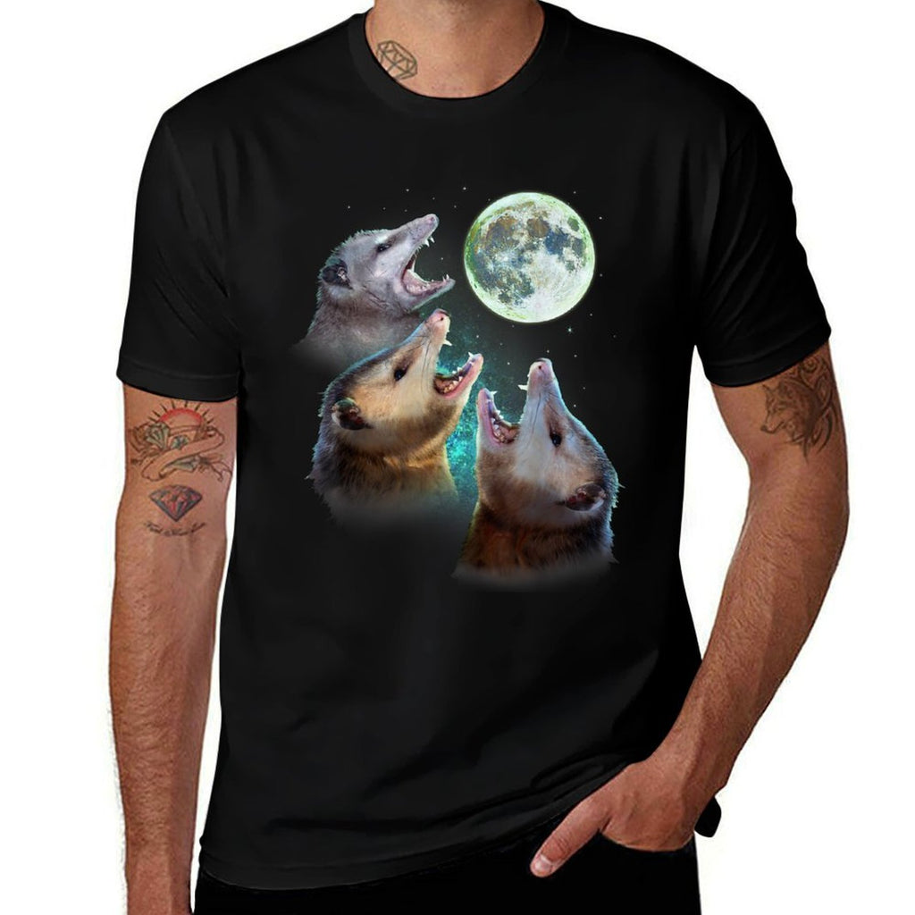 Three Opposum Moon With 3 Possums And Dead Moon Costume  Tagless Design T-Shirt