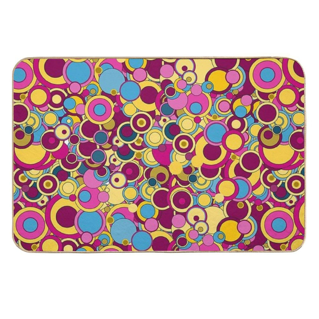Peter Max Bubbles  Fade-Resistant Bath Mat