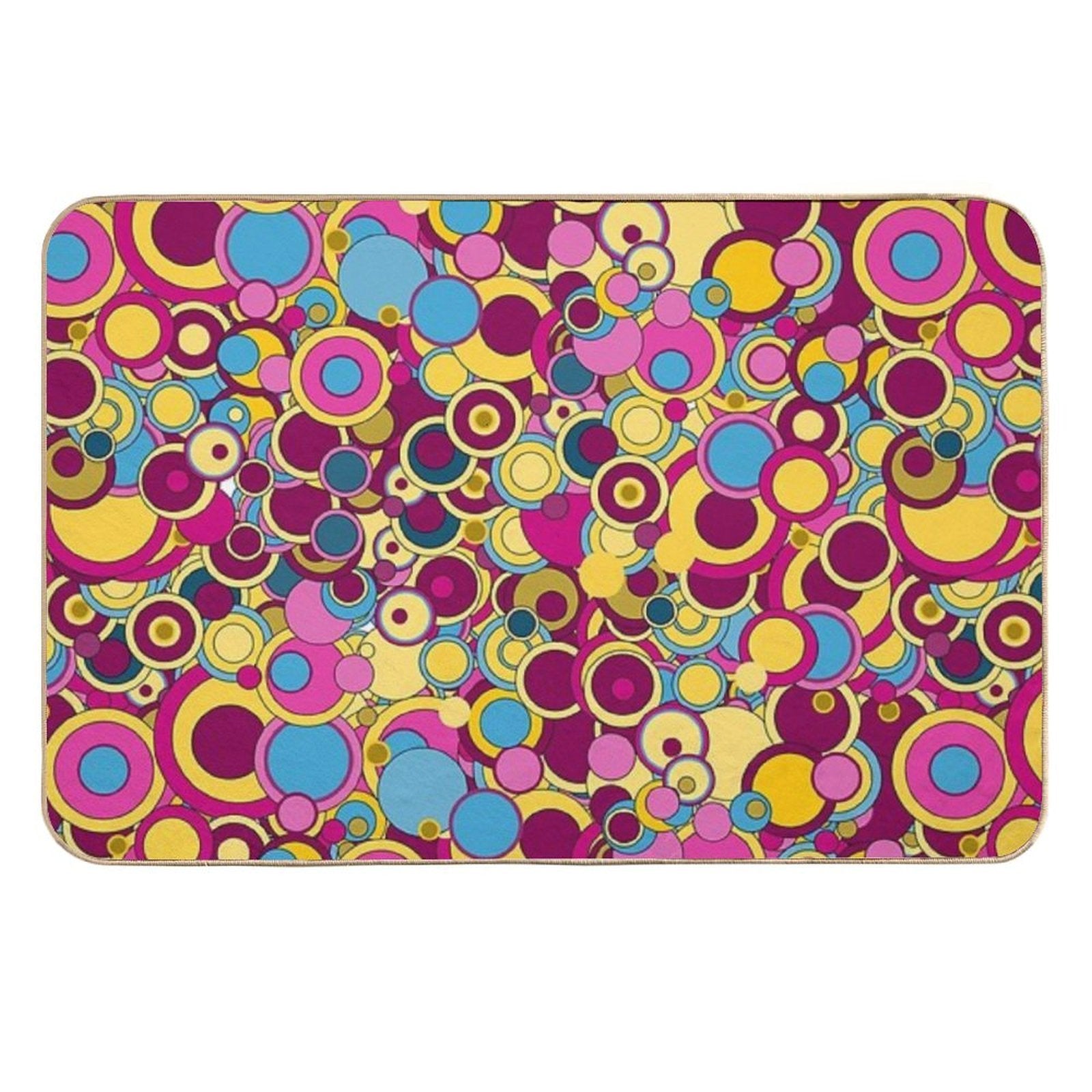 Peter Max Bubbles  Fade-Resistant Bath Mat