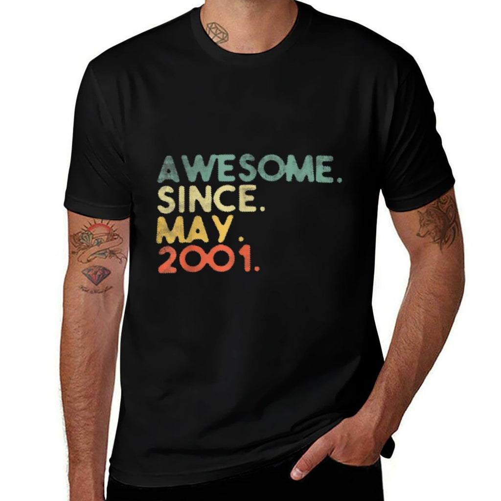 21 Year Old Awesome Since MAY 2001 21st Birthday  Tagless Design T-Shirt