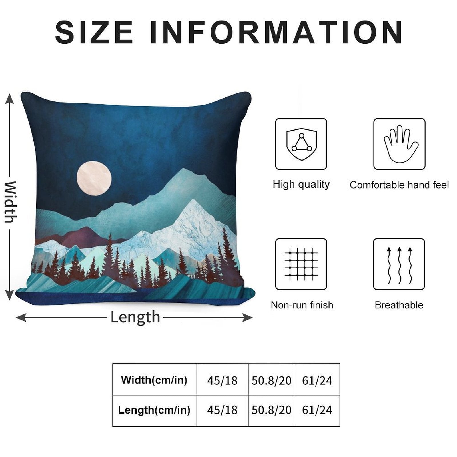 Moon Bay Soft Luxury Feel Throw Pillow