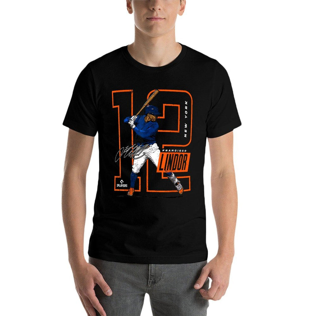 Francisco Lindor  New York Baseball MLB Player  MLBLIN4007  Cotton T-Shirt