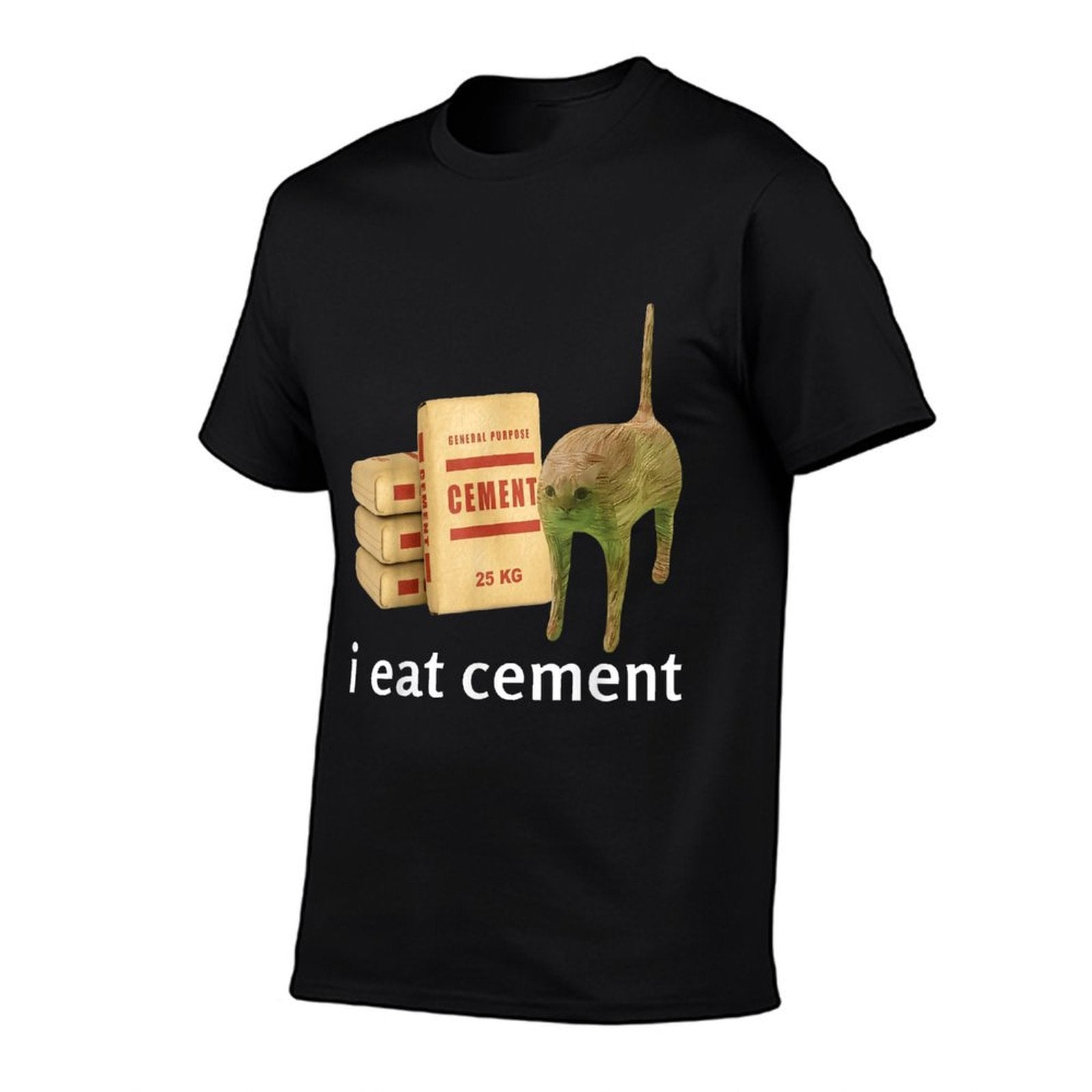 I Eat Cement Cat Kids Funny Dank Cat Meme  Tagless Design T-Shirt