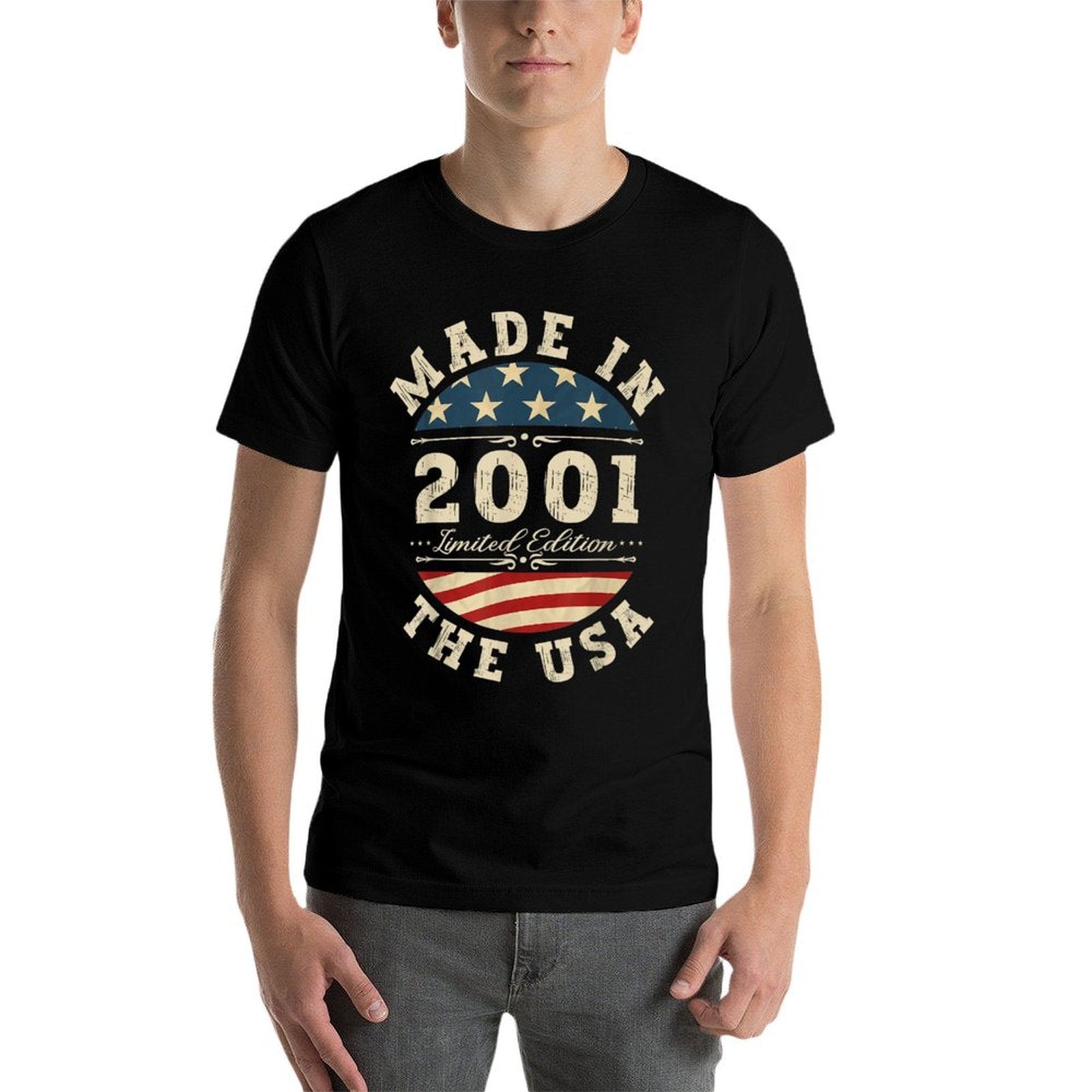 21 Years Old Bday Limited Edition 2001 USA 21st Birthday  Fade-proof Color T-Shirt
