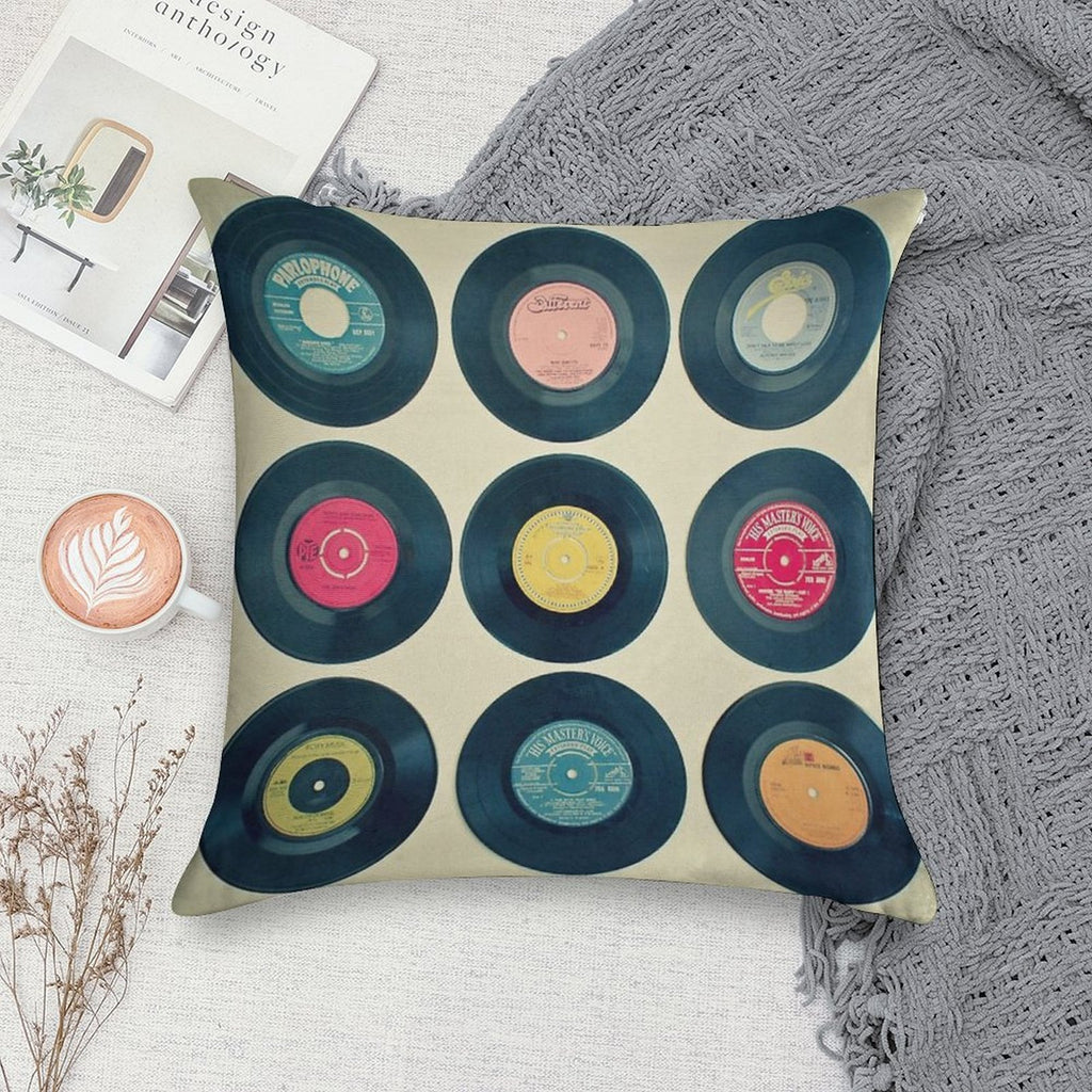Vinyl Collection Soft Anti-Pilling Throw Pillow