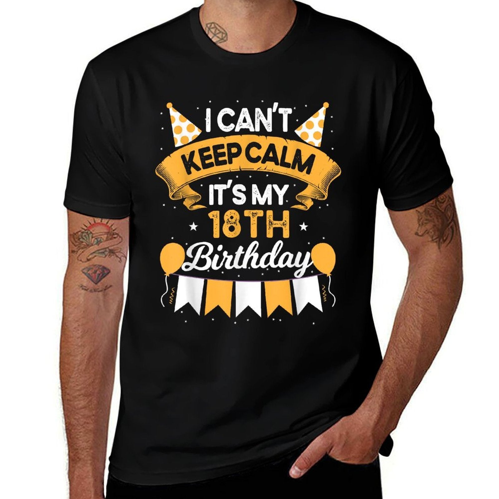 18 Year Old I Can't Keep Calm It's My 18th Birthday  Easy-care T-Shirt