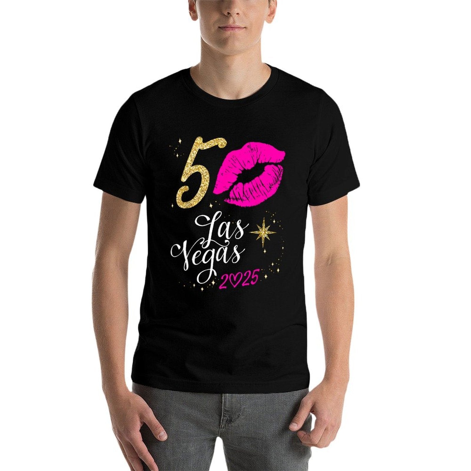 Las Vegas Girls Trips 2025 It's My 50th Birthday Squad  Rolled Sleeves T-Shirt