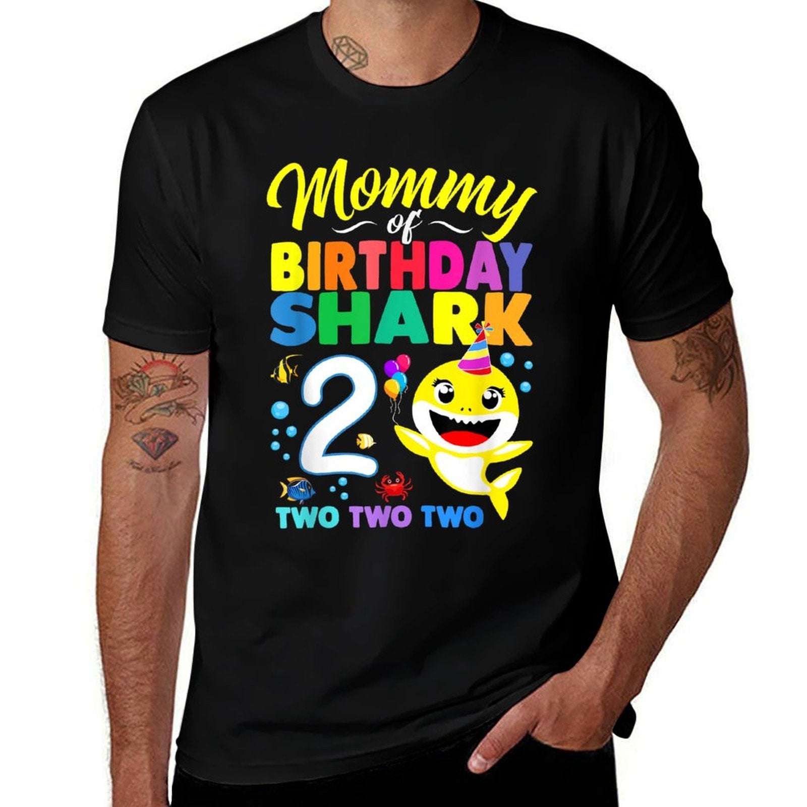 Mommy Of Birthday Shark 2nd Matching Oufit Party For Family  Soft T-Shirt