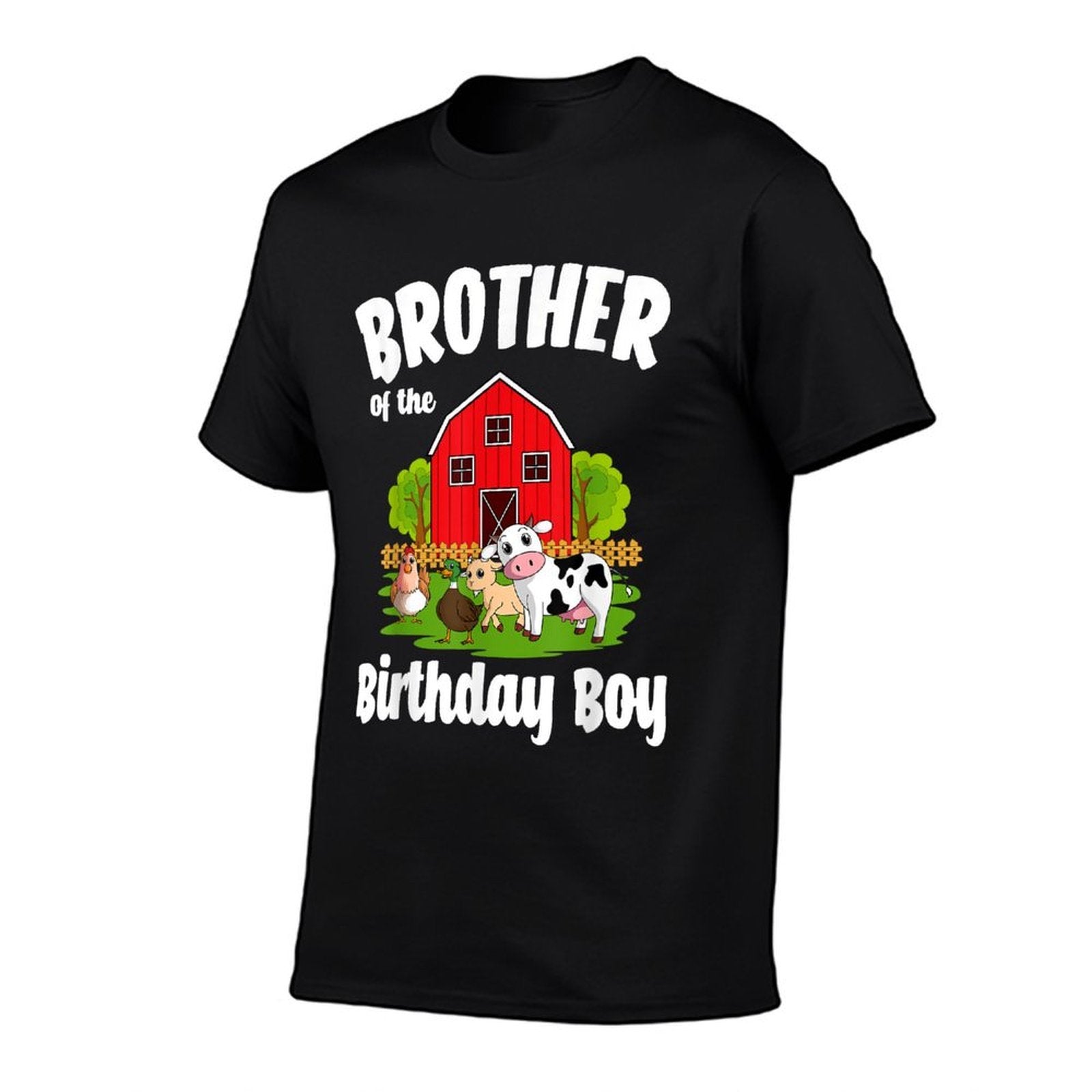 Brother Of The Birthday Boy Farm Animal Bday Party  Fade-proof Color T-Shirt