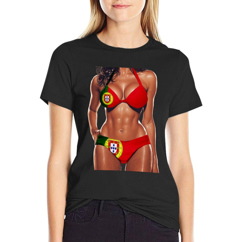 Portuguese Women Bikini Outfit Heritage Portgual  Moisture-wicking T-Shirt