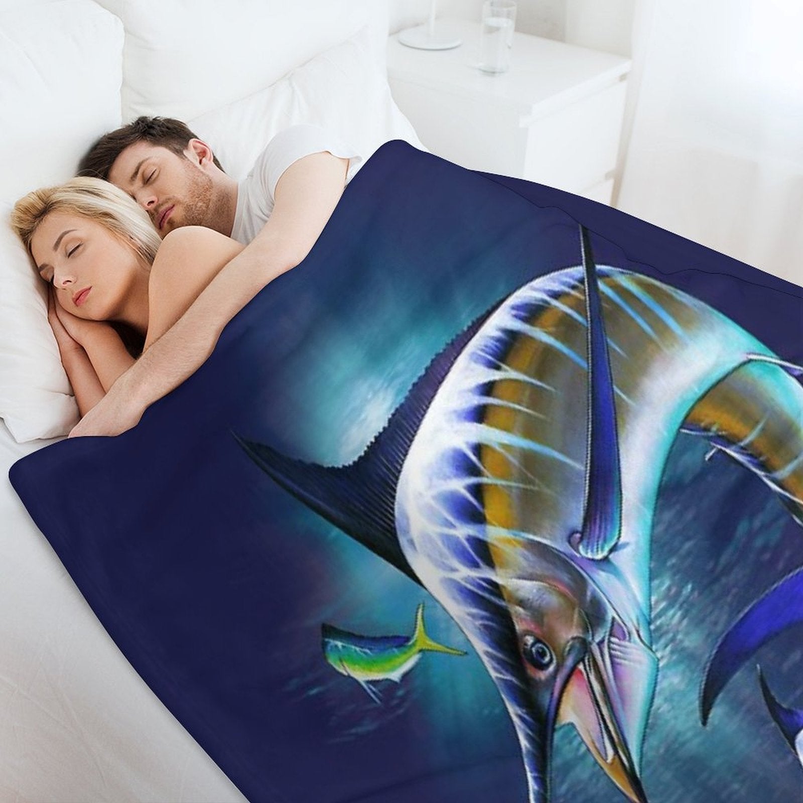 Marlin And Mahi Mahi Premium Throw Blanket