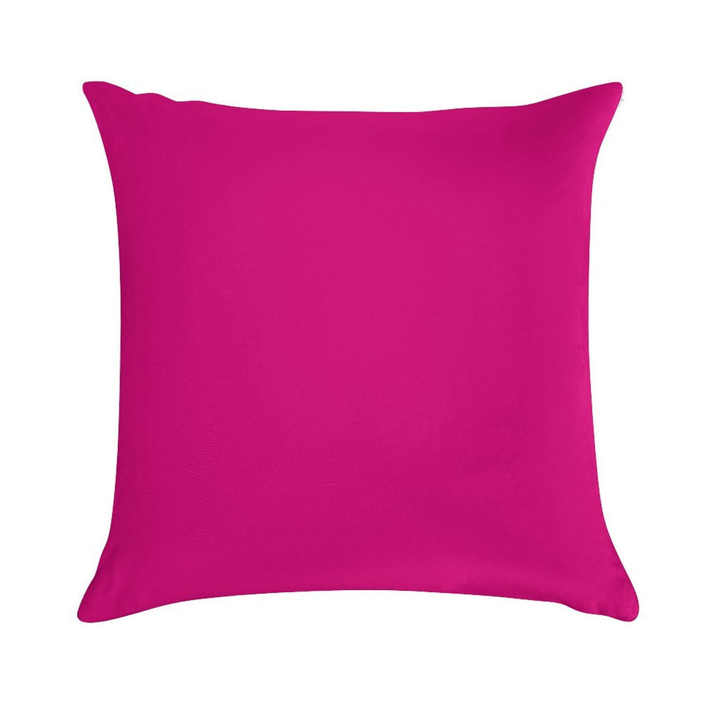 Hot Pink Fuchsia Solid Color Decor Soft Durable Construction Throw Pillow