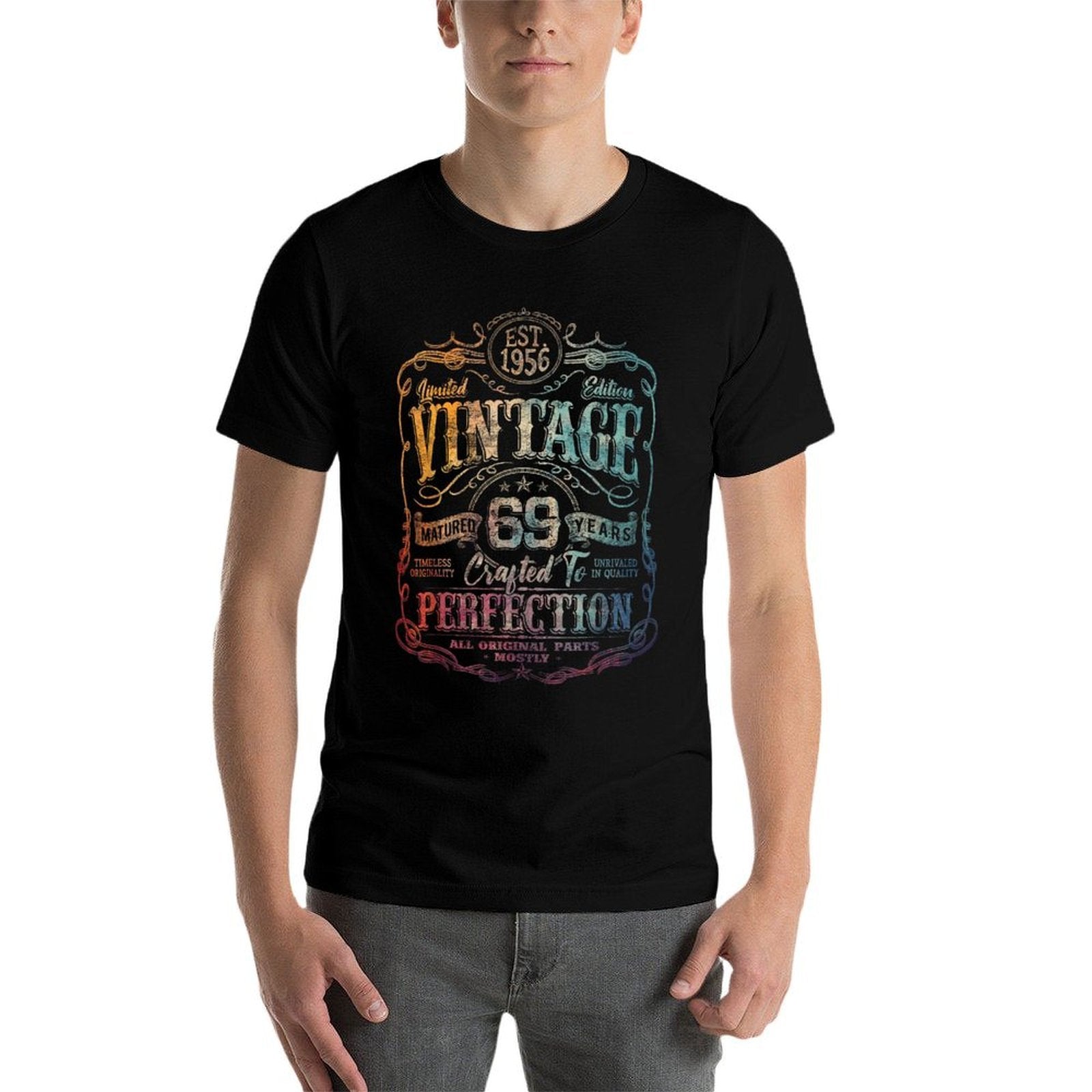 Vintage 1956 Limited Edition 69 Year Old 69th Birthday  Trendy Pattern T-Shirt
