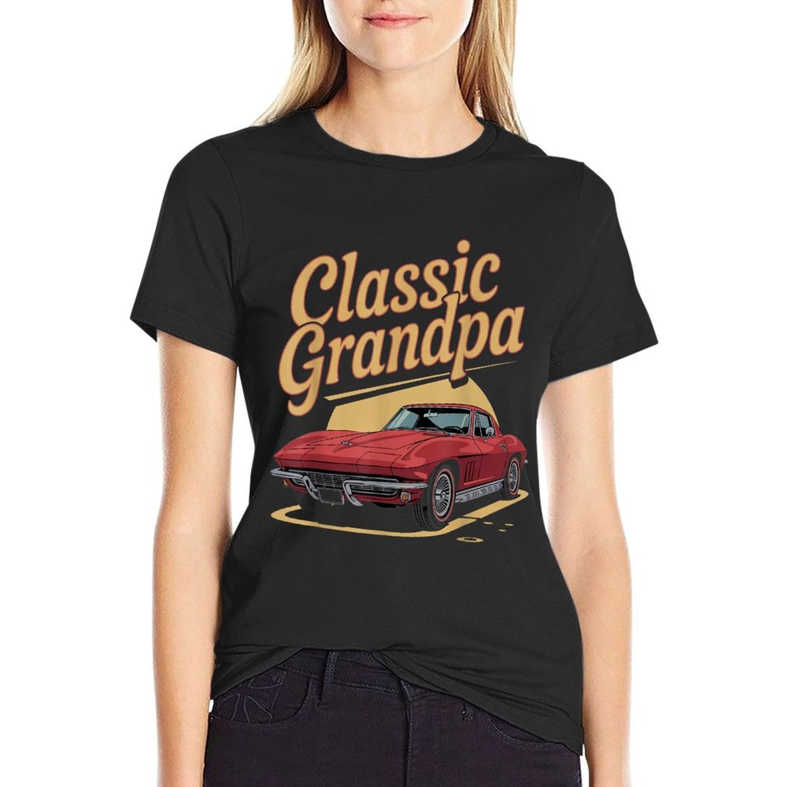Classic Grandpa Car Enthusiast Funny Retro Auto Design Comfortable T-Shirt