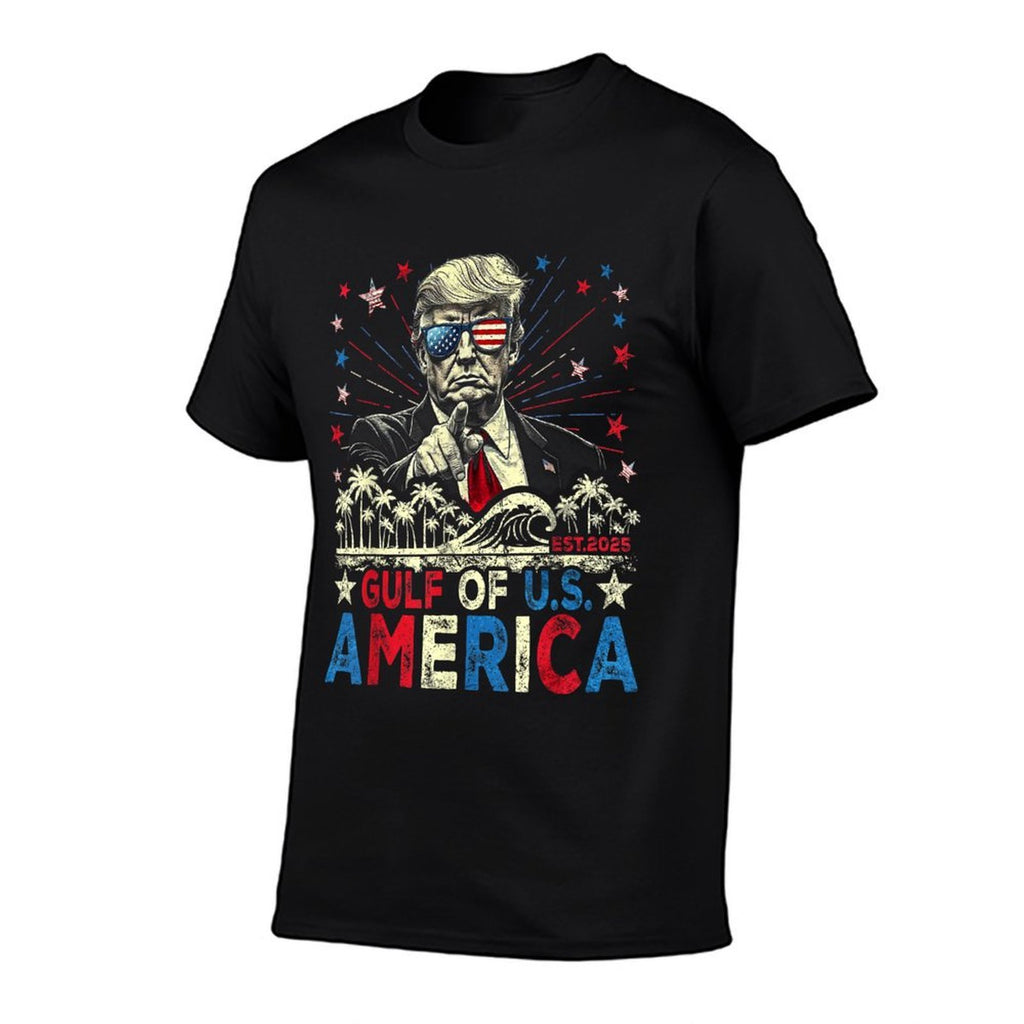 Gulf Of USA America 2025 American Patriotic 4th Of July  Tagless Design T-Shirt