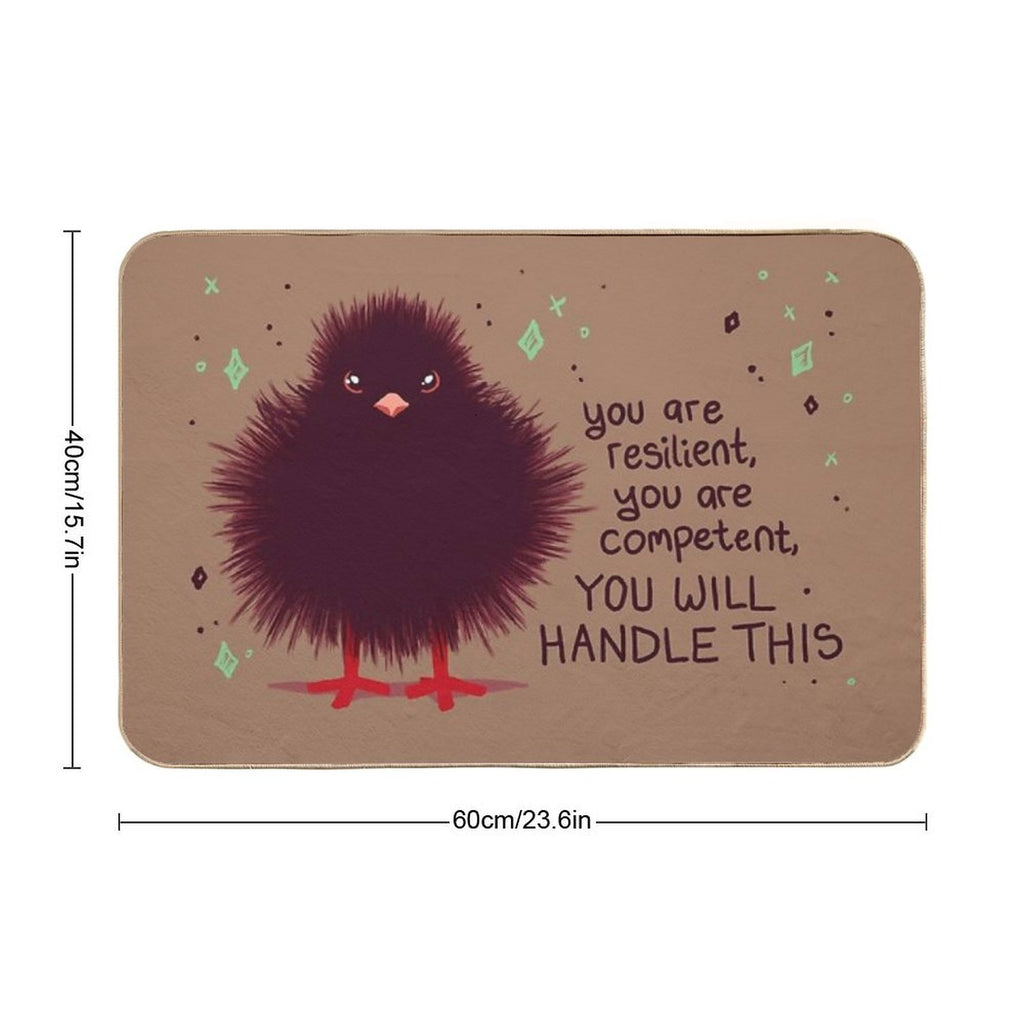 YOU WILL HANDLE THIS Baby Crow Fuzzbutt  Odorless Bath Mat