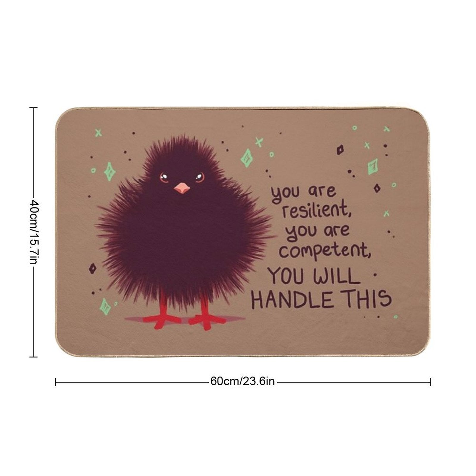 YOU WILL HANDLE THIS Baby Crow Fuzzbutt  Odorless Bath Mat