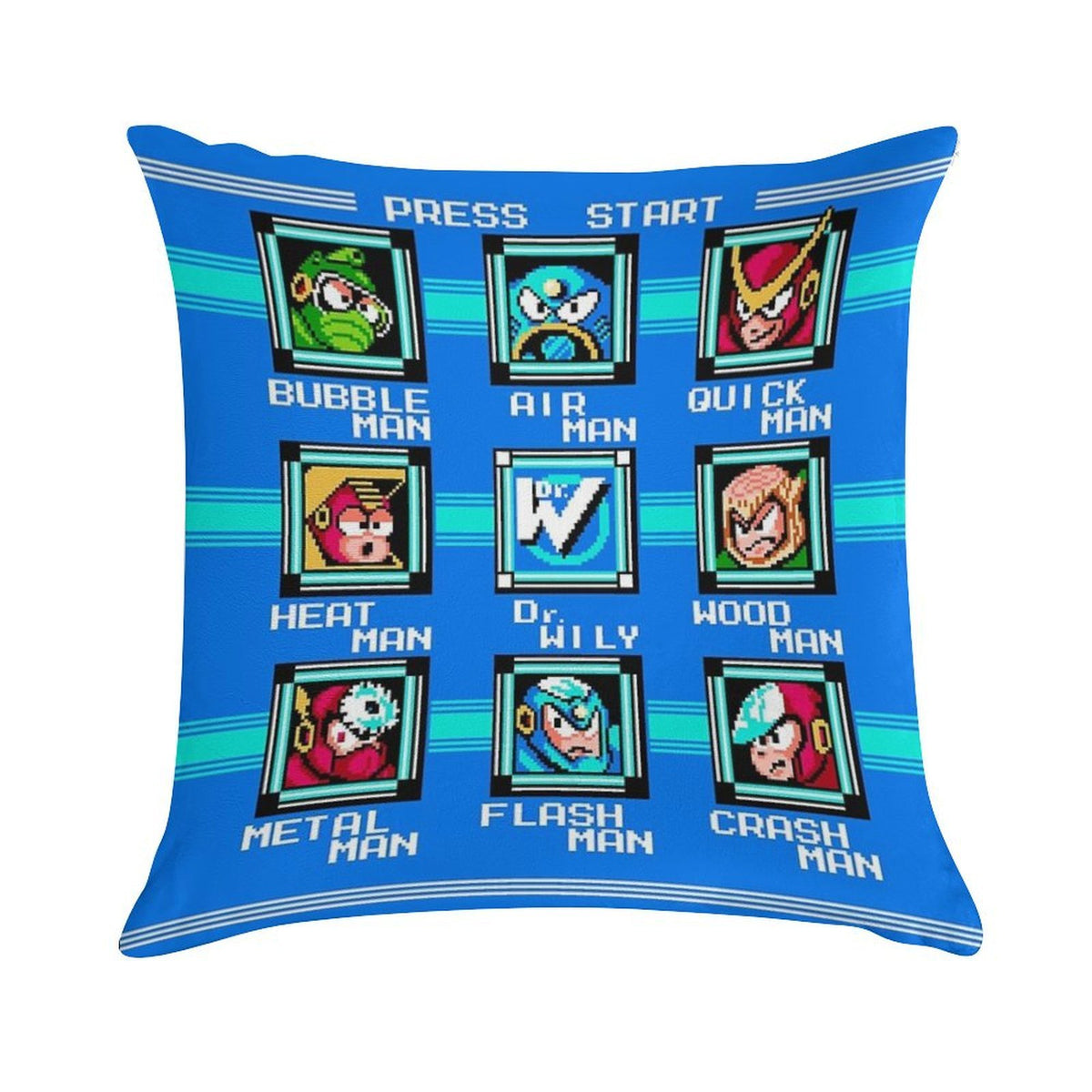 Megaman 2 Stage Select Soft Multiple Sizes Throw Pillow