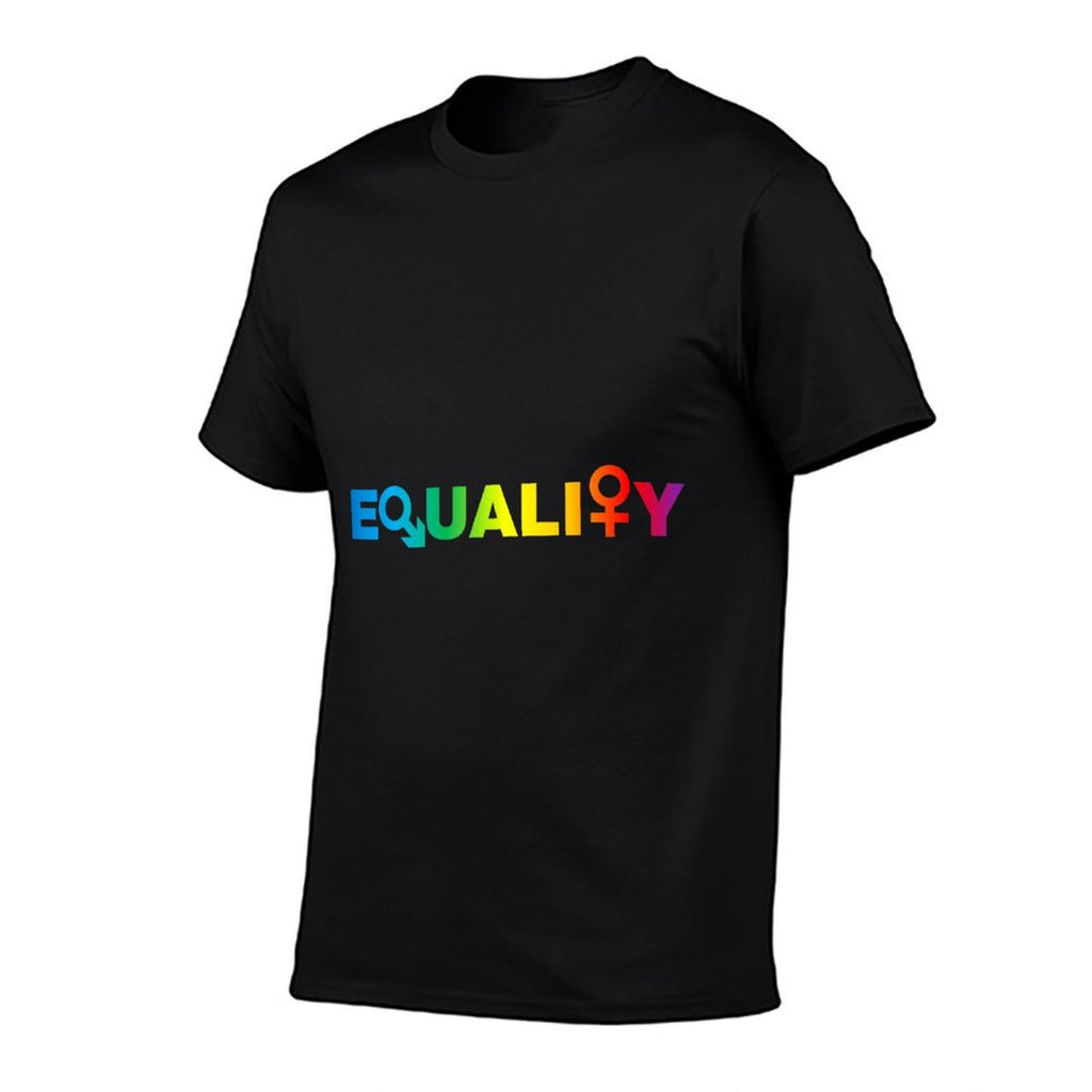 EQUALITY RAINBOW LGBTQ LGBT SIMPLE TEXT  Graphic-printed T-Shirt