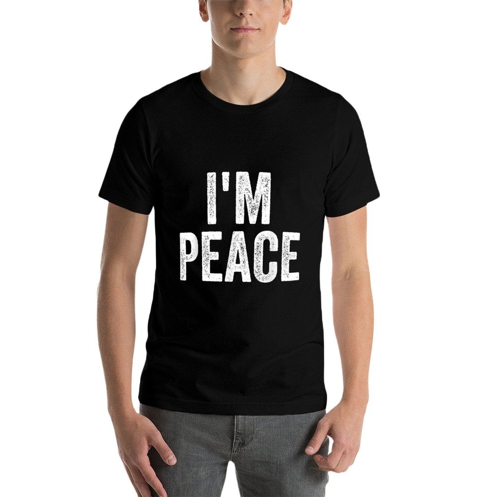 I Come In Peace Im Peace Funny Matching Couple Lovers  Slim-fit Cut T-Shirt