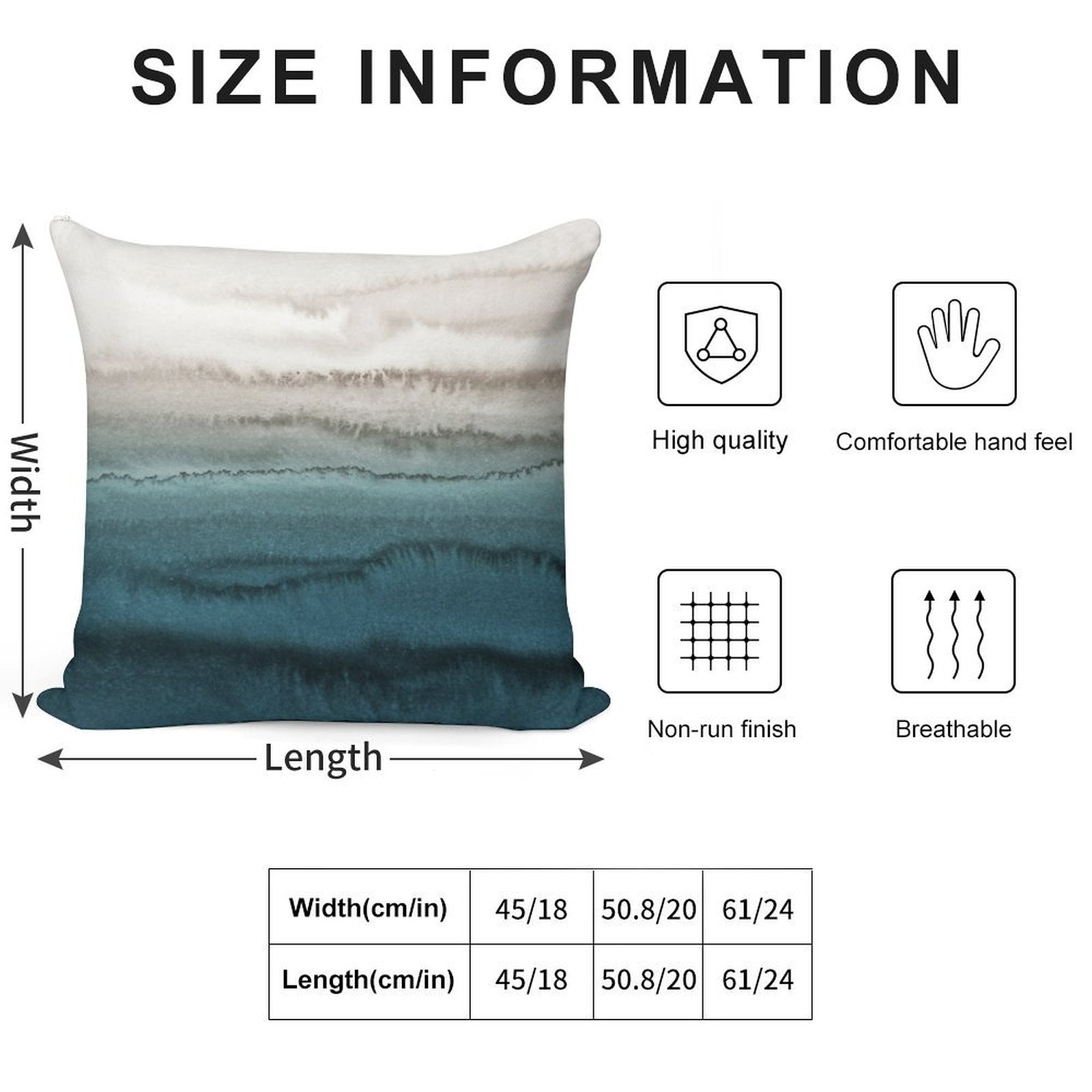 WITHIN THE TIDES - CRASHING WAVES Soft Hidden Zipper Throw Pillow