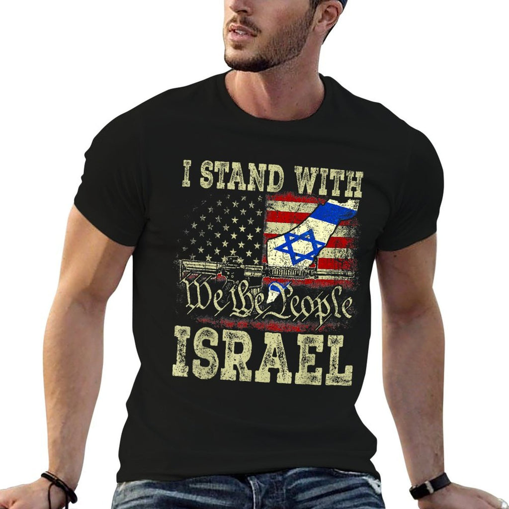I Stand with Israel I Stand for Peace Israeli  Wrinkle-resistant T-Shirt