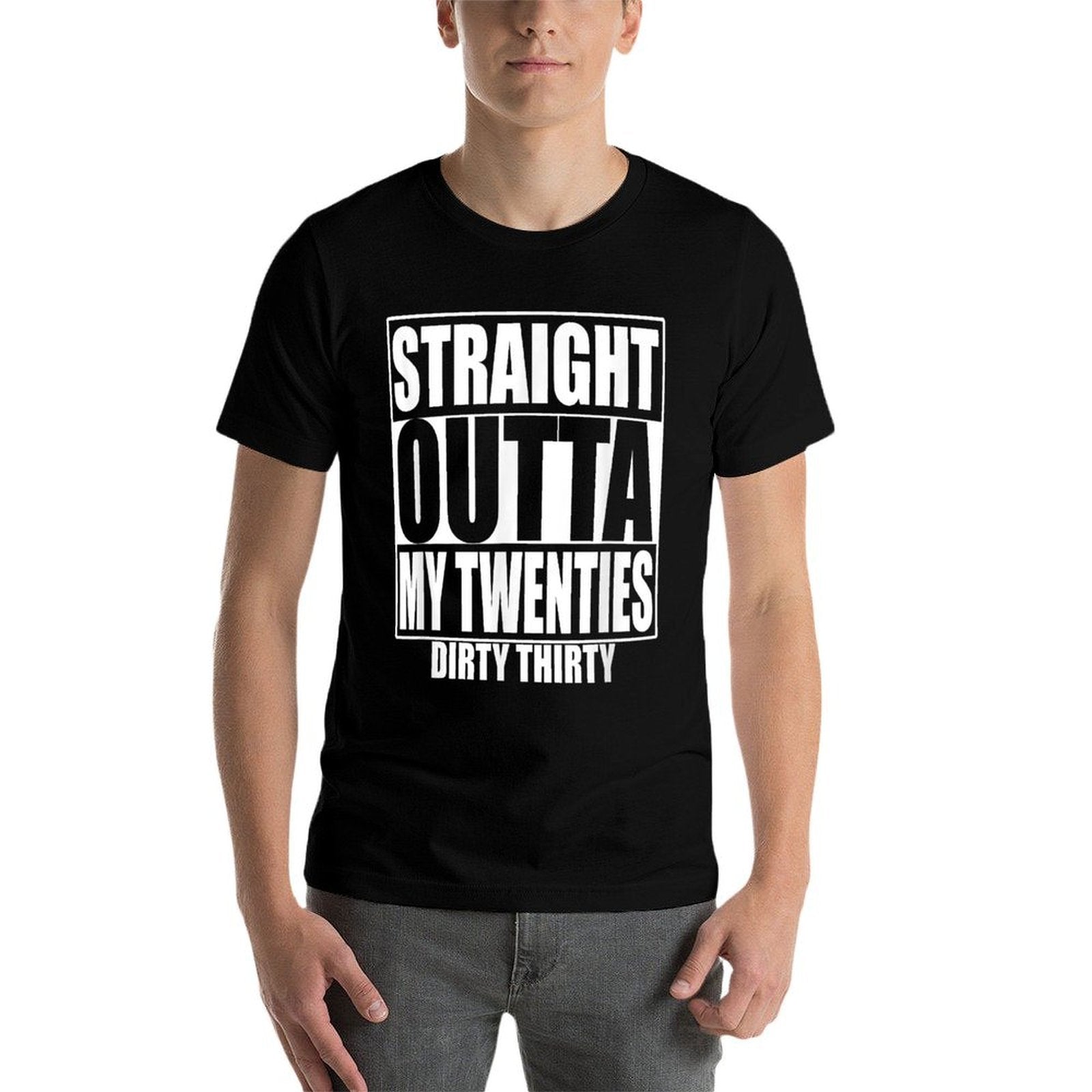 Straight Outta My Twenties 30th Birthday Dirty Thirty Gift  Heathered Texture T-Shirt