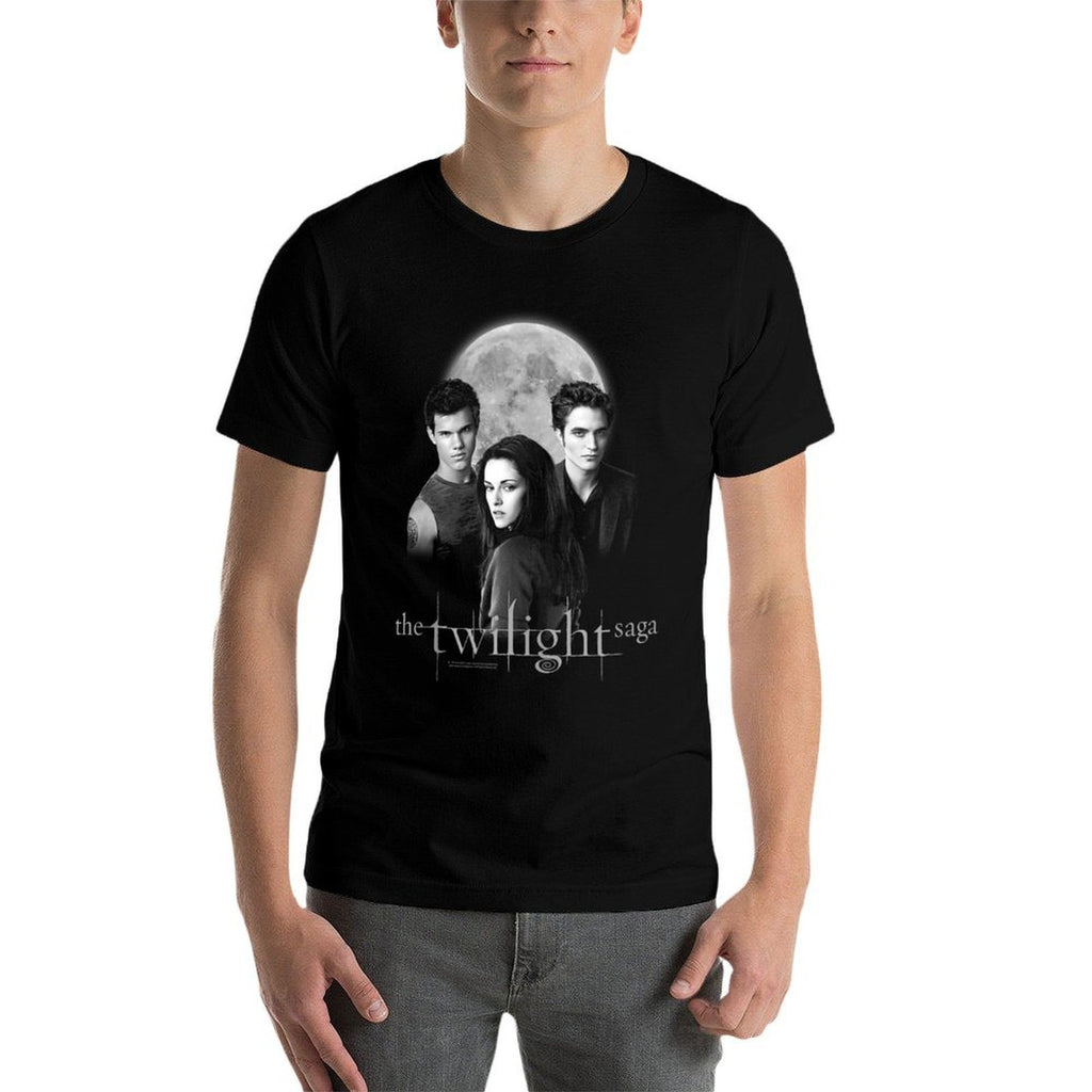 Twilight Saga Black & White Photo Jacob, Bella, Edward Movie  Wrinkle-resistant T-Shirt