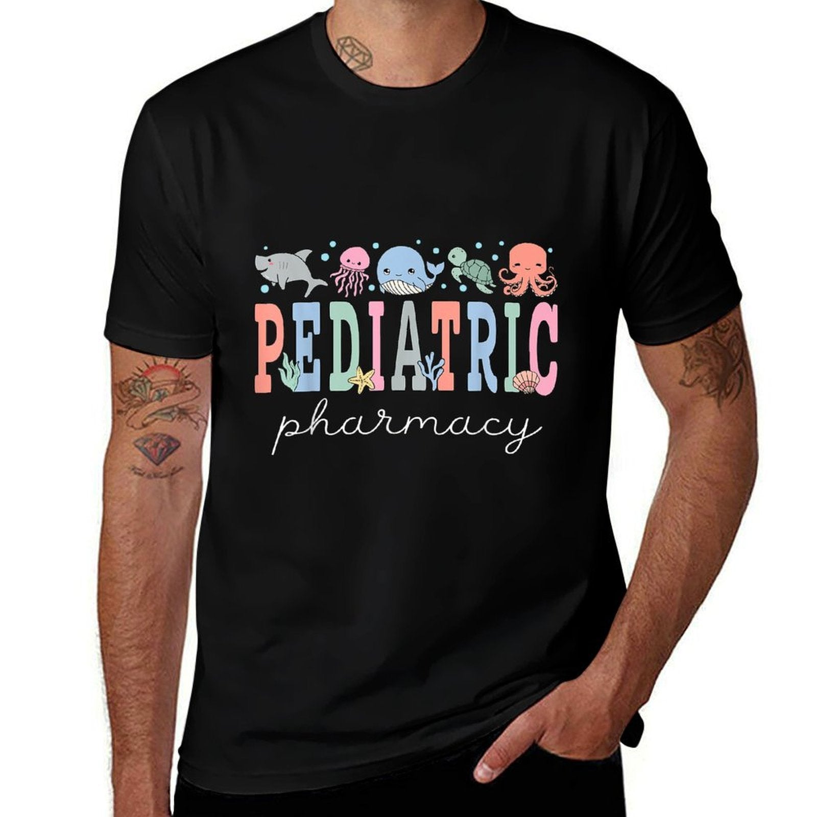 Pediatric Pharmacy PEDS Pharmacy Ocean Animal Summer Vibes  Quick-drying T-Shirt