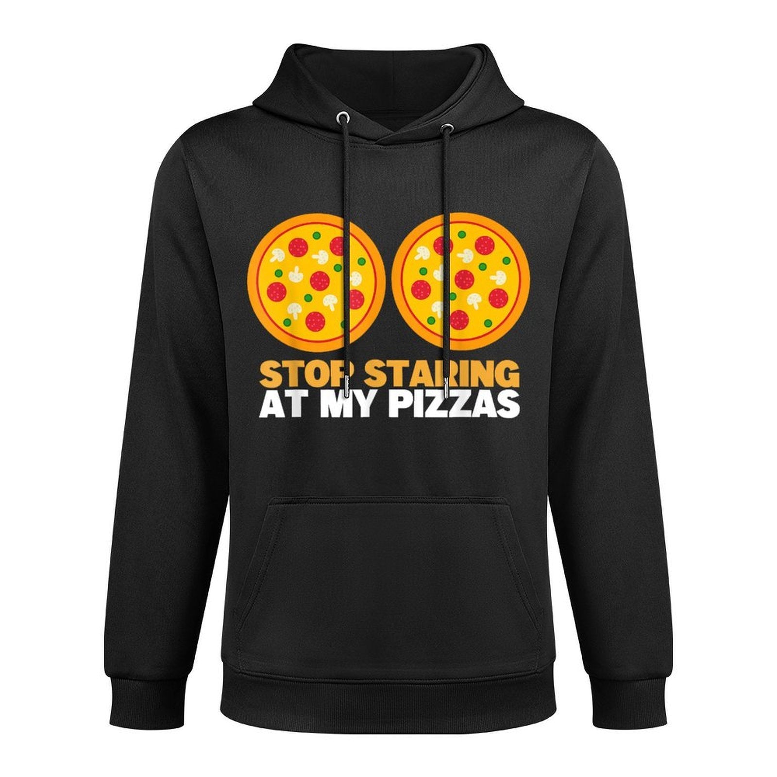Stop Staring At My Pizza Party Women Funny Pizza Colorfast Hoodie