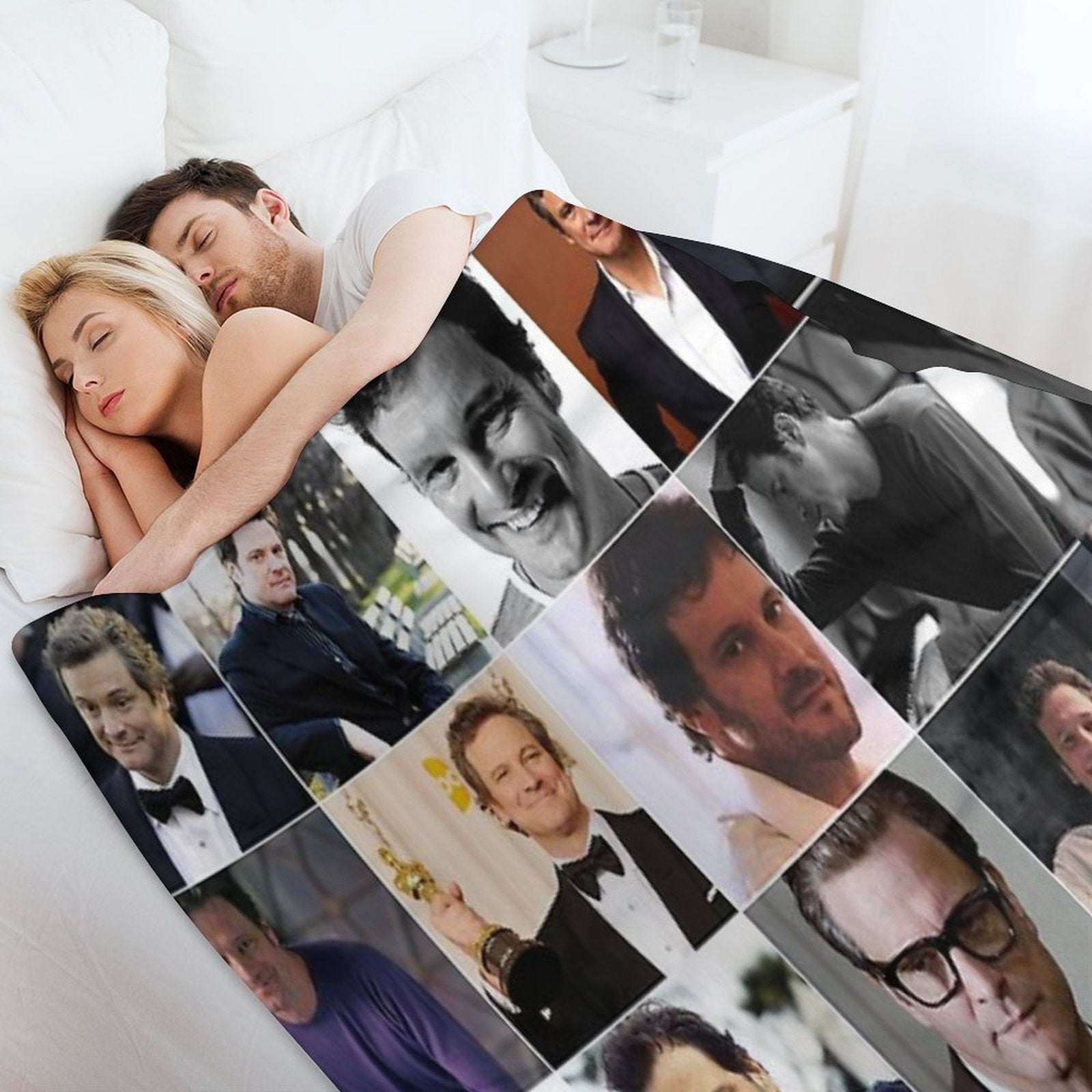 Colin Firth Photo Collage Compact Throw Blanket