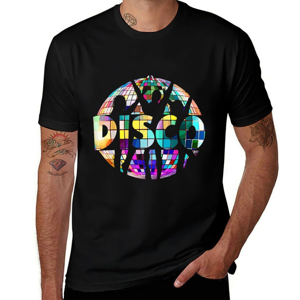Disco Funny 70s Vintage Theme Dancing 70's Women  Heathered Texture T-Shirt