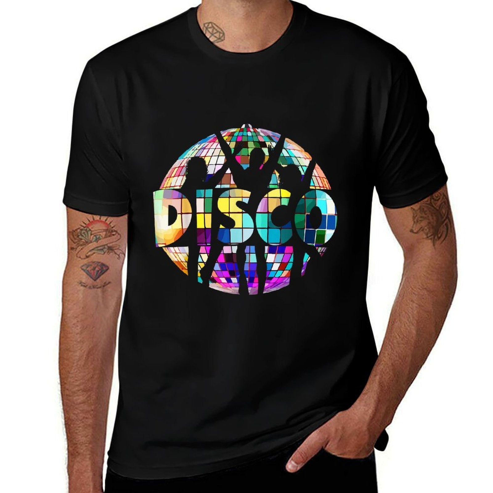 Disco Funny 70s Vintage Theme Dancing 70's Women  Heathered Texture T-Shirt