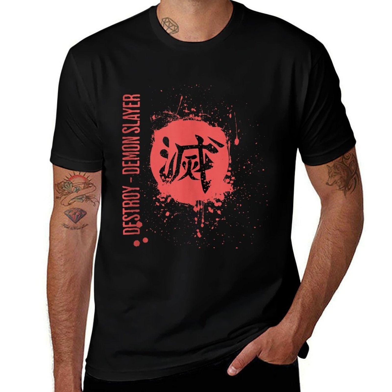 Destroy - Japanese Kanji Character - Anime Manga Demon  Soft T-Shirt