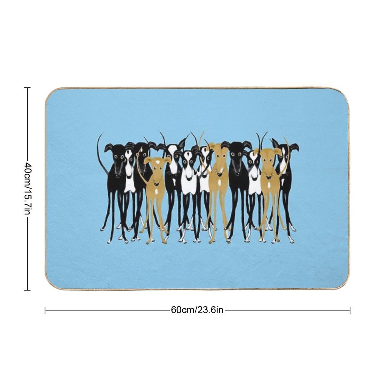 Greyhound Gathering  Toxin-Free Bath Mat
