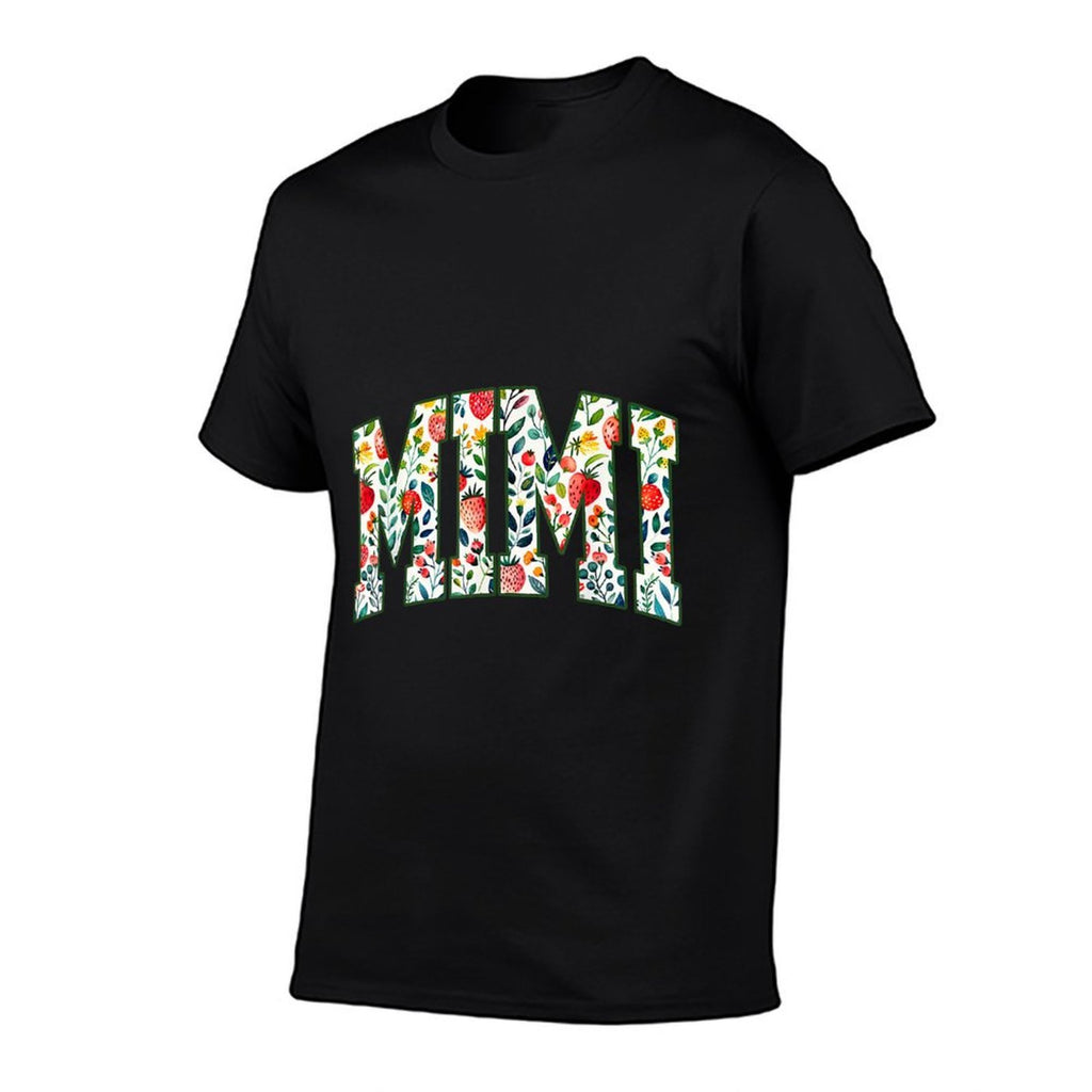 Floral Strawberry Mimi Christmas Grandma To Be Mothers Day  Eco-friendly Material T-Shirt