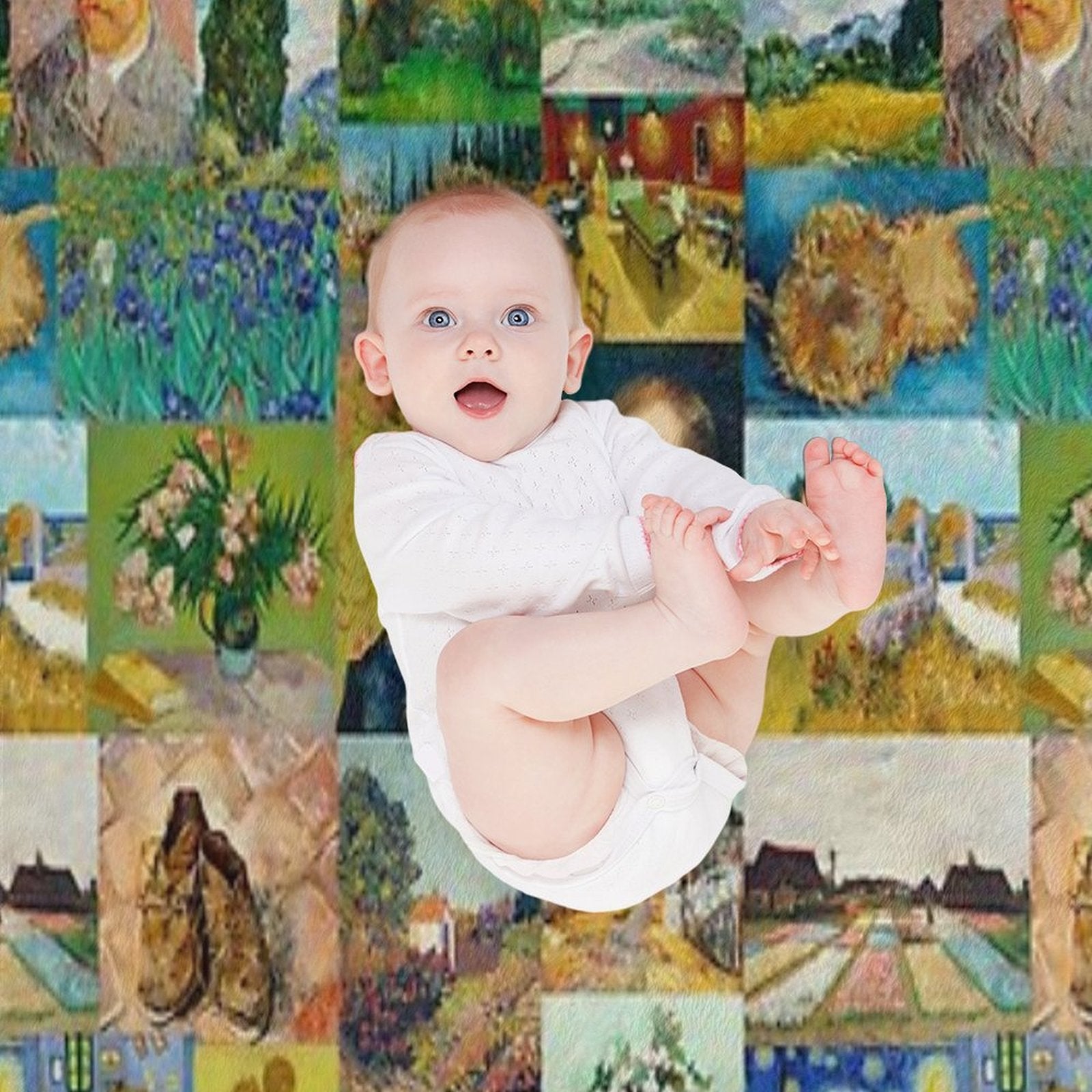 Van Gogh Collage Premium Throw Blanket