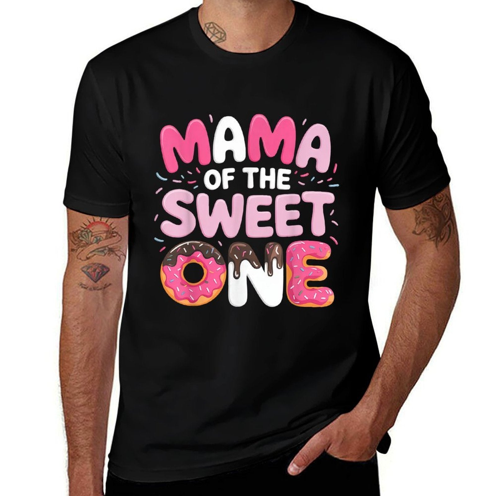 Mama of The Sweet One Donut First Birthday Mom  Breathable T-Shirt