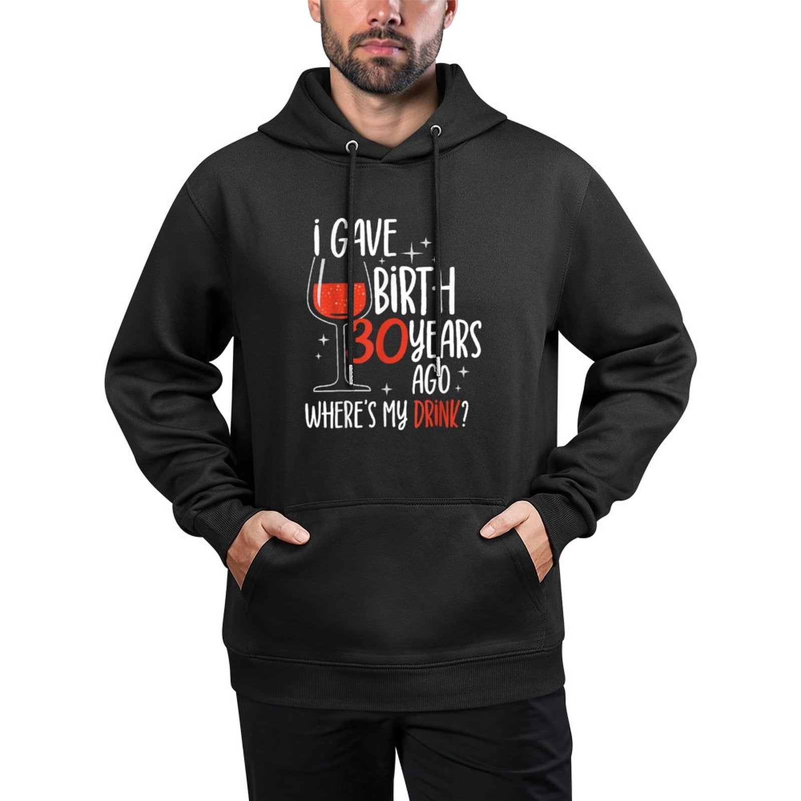 I Gave Birth 30 Years Ago Party Birthday Mother Mom Mommy Customizable Surface Hoodie